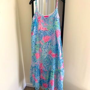 EUC Lilly Pulitzer Winni Midi Dress Sink or Swim